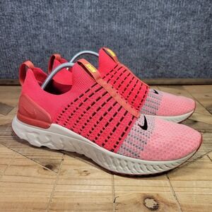 Nike React Phantom Run Flyknit 2 Running Shoes Sneakers Mens Size 11.5 Siren Red